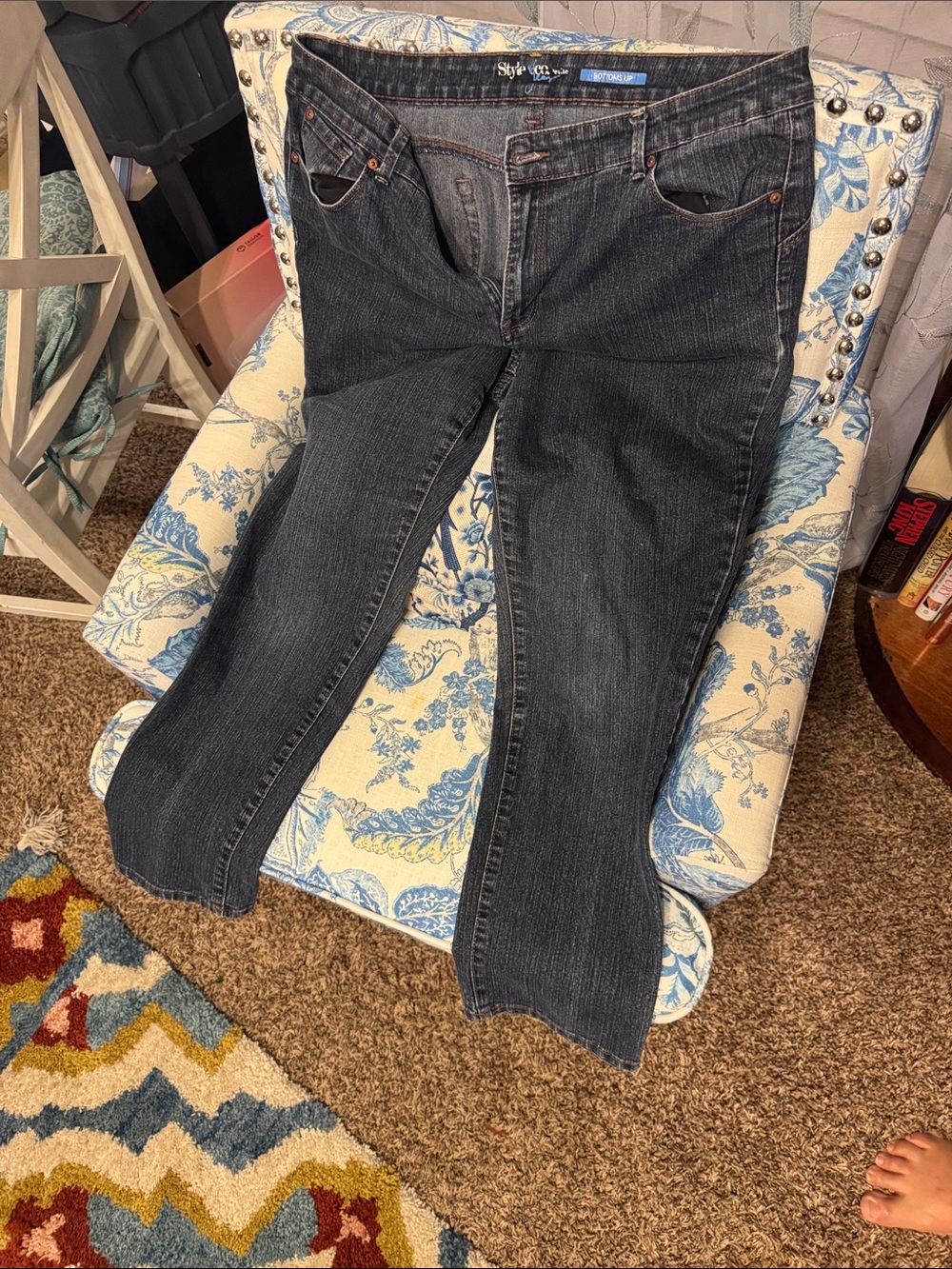 Women’s Style & Co Bottoms Ip Dark Wash Blue Jeans - Stretch Slim Fit Sz 16